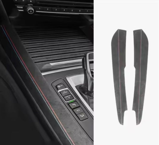 BMW X5 F15 2014-2018 Black Alcantara Centre Console Side Panel Trims 2pcs