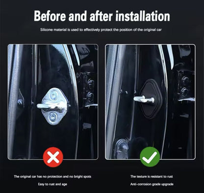 Mazda CX-3 CX3 Black Silicone Door Lock Catch Protector Covers 2pcs