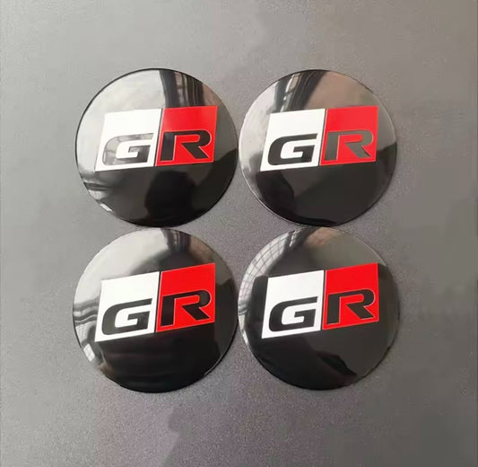 Toyota GR Sport Wheel Centre Cap Overlay Covers 56mm 4pcs Hub Caps