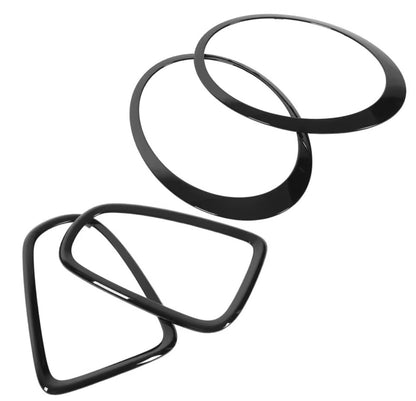 Mini R56 R57 R58 R59 Cooper One S JCW Gloss Black Light Surround Replacement 4pc