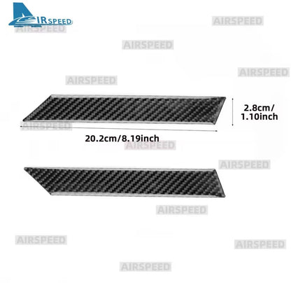 Renault Clio 2020-2025 Carbon Fibre A-Pillar Window Trim Strips 2pcs