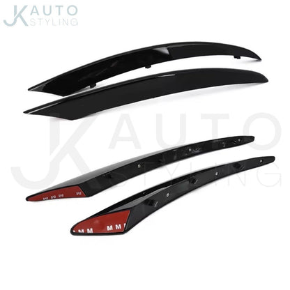 Gloss Black Front Bumper Side Vent Blades x4 For Mercedes Benz C Class W205 C205