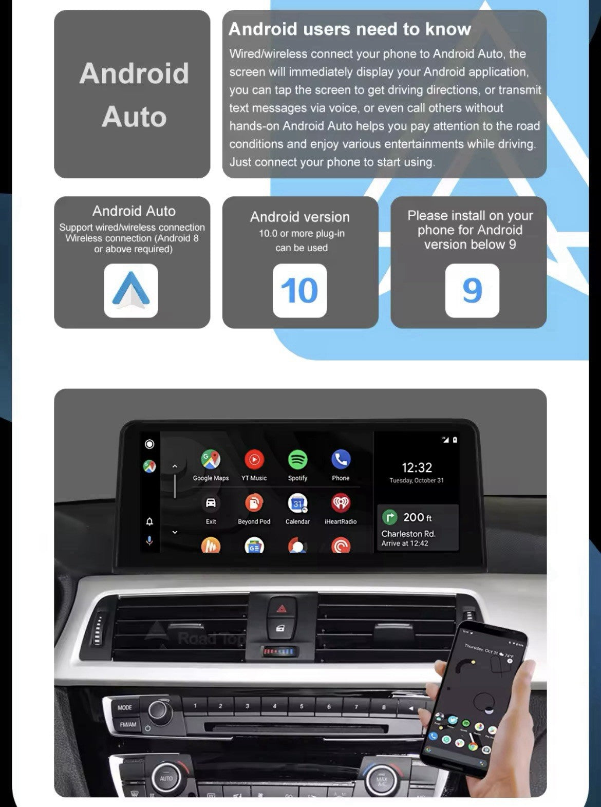 10.25" NBT Linux Screen Upgrade Carplay Android Auto For BMW 3 4 Series 2012-16