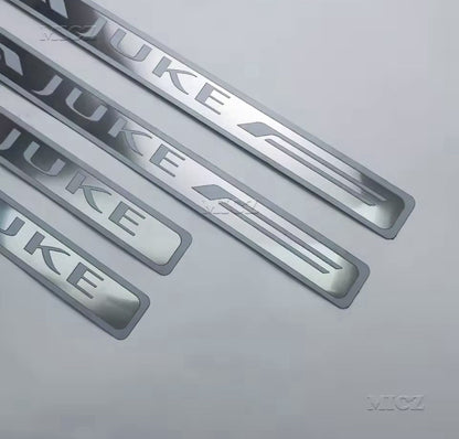 Nissan Juke Stainless Steel Door Sill Scuff Protector Plates Silver 4pcs