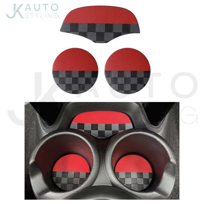 Mini Cooper F55 F56 F57 JCW Car Cup Holder Mats Anti-Slip Drink Coasters 3pcs
