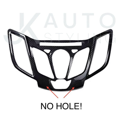 Carbon Fibre Interior Centre Dash Centre Console Trim - No Hole For Ford Fiesta MK7
