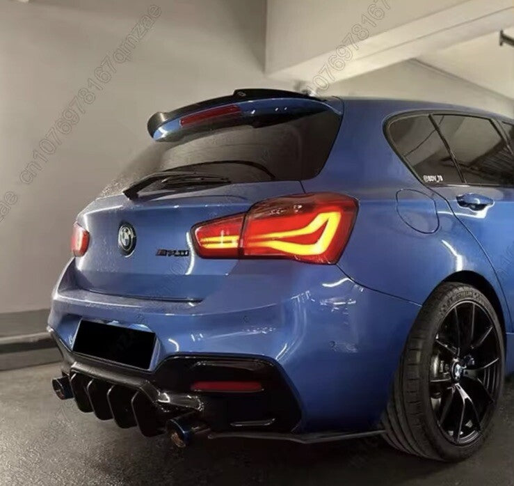 BMW 1 Series F20 F21 2011-2019 Gloss Black Spoiler Extension Rear Wing Lip