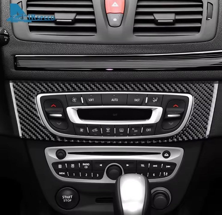 Renault Megane RS Fluence 2009-2014 Carbon Fibre Central Air Con Panel Trim