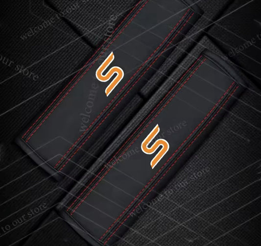 Ford Zetec S Seatbelt Cover Pad For Ford Fiesta Focus Zetec S Black Orange 2pcs
