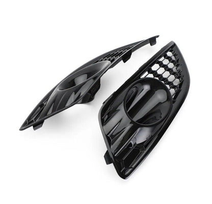 Gloss Black Front Fog Light Surrounds For Ford Fiesta MK7.5 2013-2017 2pcs