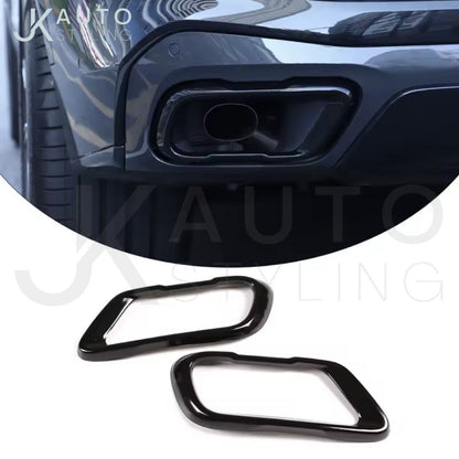 Gloss Black Stainless Exhaust Tip Covers For BMW X5 G05 X6 G06 X7 G07 2019-2025