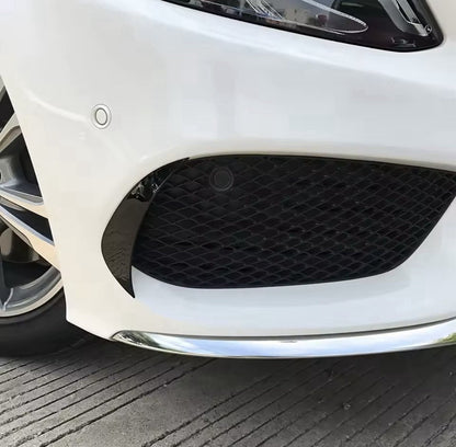 Gloss Black Front Bumper Side Vent Canards For Mercedes C Class W205 C205 15-18