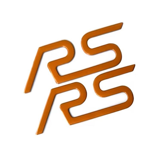 Ford Focus RS MK3 2015-2018 RS Side Spoiler Badges Inserts Inlays Orange 2pcs