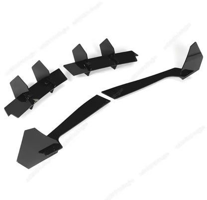 Ford Mustang 2015-2021 Gloss Black Rear Bumper Diffuser Body Kit Blades Fins