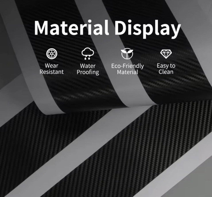 Chery Omoda Carbon Fibre Effect Car Door Sill Protector Strips Vinyl 4pcs