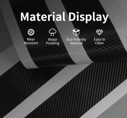 Chery Omoda Carbon Fibre Effect Car Door Sill Protector Strips Vinyl 4pcs