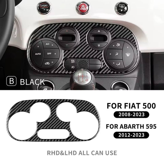 Fiat 500 Abarth 595 Carbon Fibre Centre Console Air Con Control Panel Trim