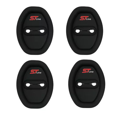 Ford ST Line Black Silicone Door Lock Protector Covers For Ford Fiesta Focus 4pc