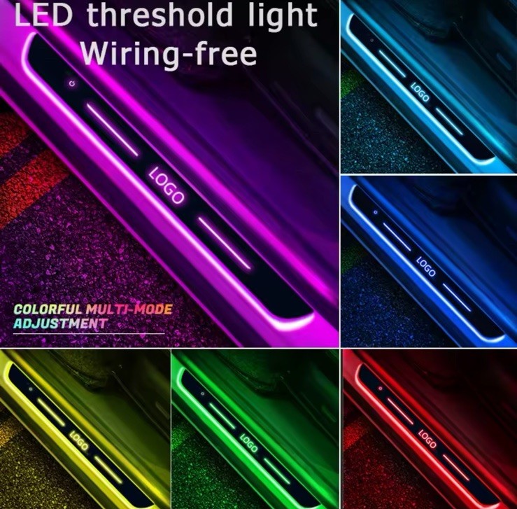 Vauxhall Mokka LED Colour Change Door Sill Protector Strips USB Wireless RGB