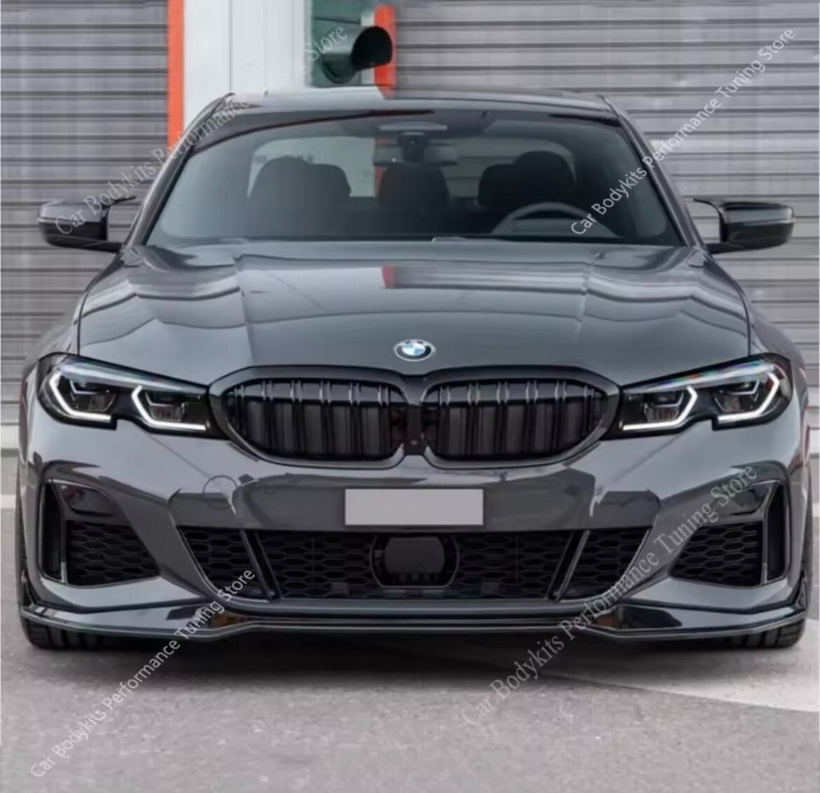 BMW 3 Series G20 G21 2019-2022 M Sport Gloss Black Front Splitter Kit Bumper Lip