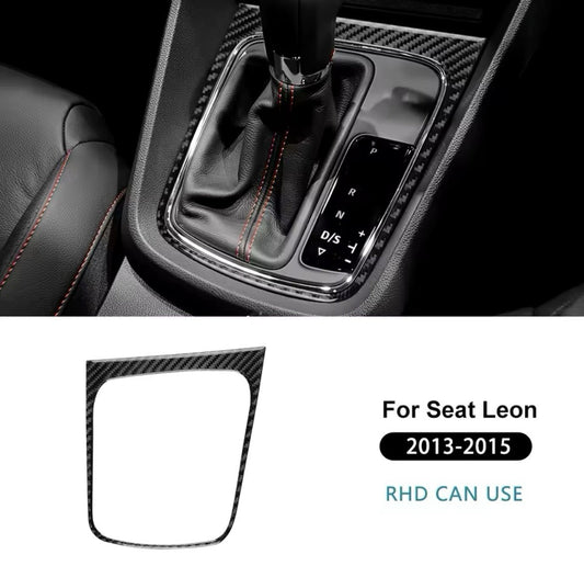Seat Leon 2013-2015 Carbon Fibre Centre Console Gear Panel Surround Trim Cover