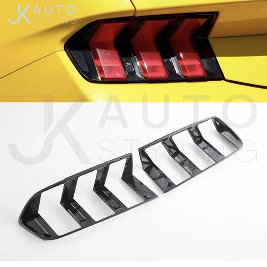 Ford Mustang 2024 2025 ABS Carbon Fibre Rear Taillight Lamp Covers Frames