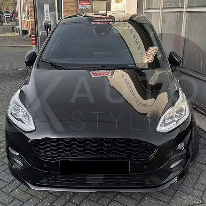 Ford Fiesta MK8 2017-2020 Gloss Black Headlight Eyelid Eyebrows 2pcs