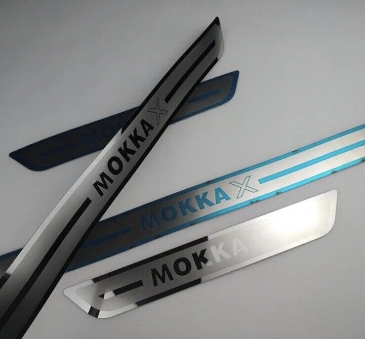 Vauxhall Mokka X Stainless Steel Door Sill Protector Strips Scuff Plates 4pcs