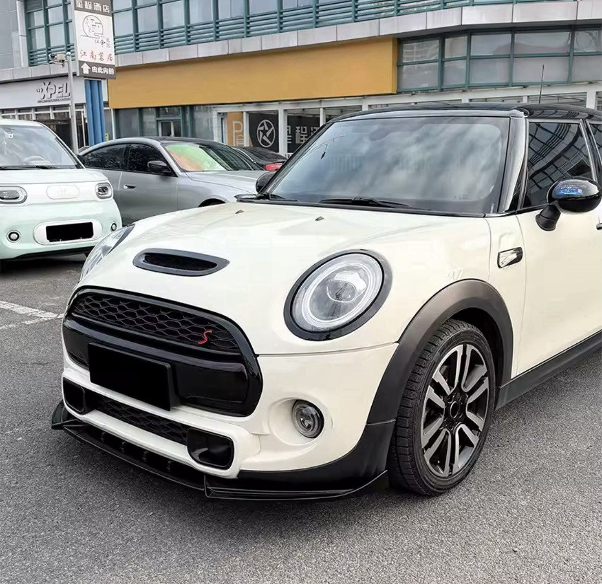 Mini Cooper S JCW F55 F56 F57 2014-2021 Gloss Black Front Splitter Lip Low Kit
