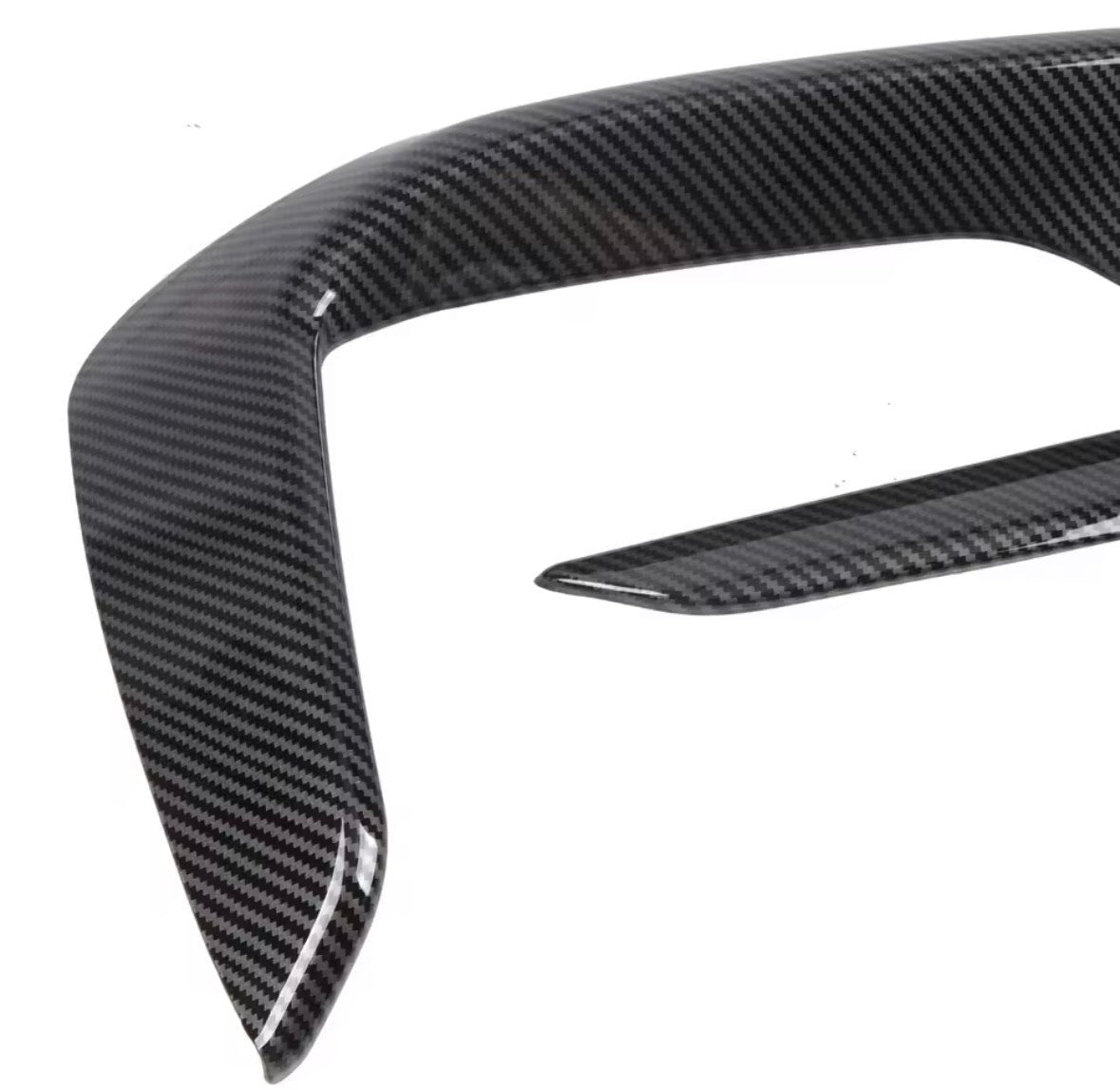 Carbon Fibre Front Fog Light Surround Trim Overlay Frames For Ford Puma 2019-2024