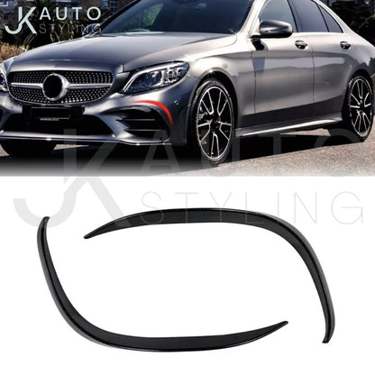 Carbon Fibre Front Bumper Side Vent Canards For Mercedes Benz C Class W205 C205