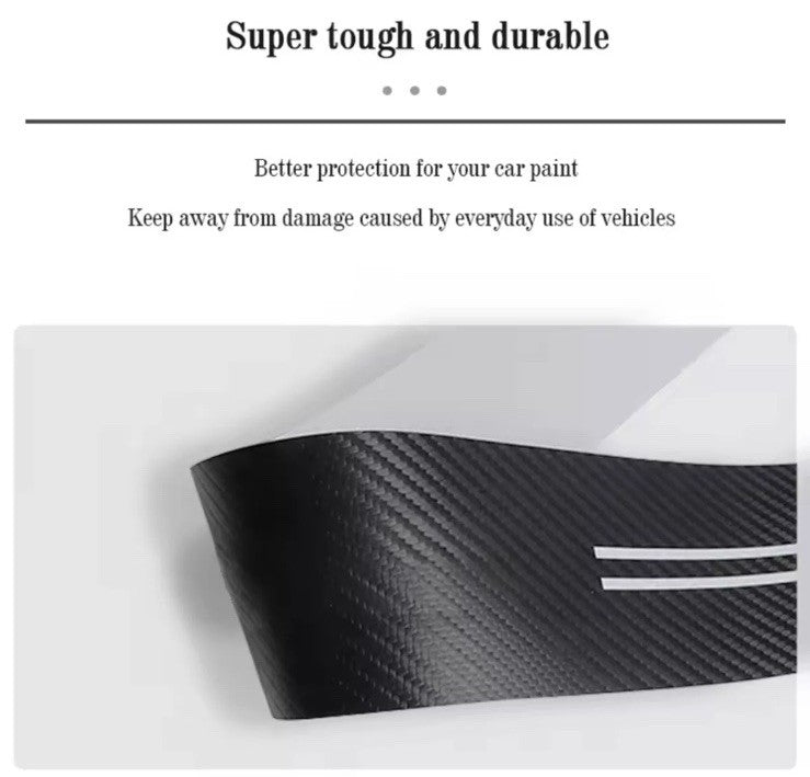 4pcs Fiat 500 Carbon Fibre Effect Car Door Sill Protective Strips