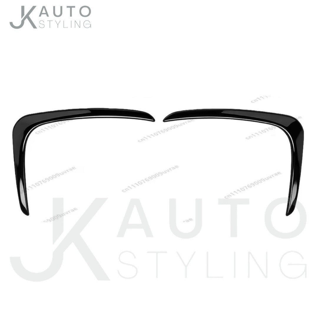 Gloss Black Front Bumper Canards Side Fog Blades For Ford Puma ST Line 2020-2024