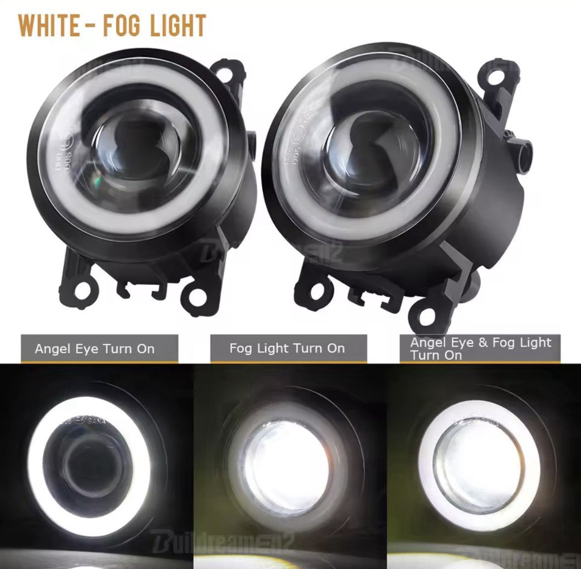 Vuaxhall Astra VXR 1998-2011 Daytime Running Halo Lights Front Fog DRL Angel H11