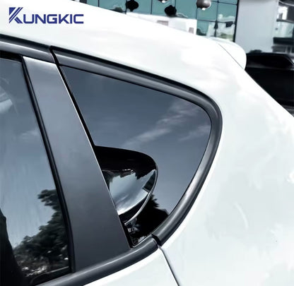 Seat Leon MK2 2005-2012 Gloss Black Rear Side Windows Vinyl Overlay