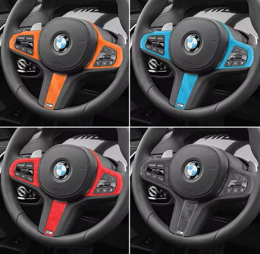 BMW F40 G30 G28 G20 G21 G11 G12 Z4 G32 Alcantara Steering Wheel Trim Pick Colour