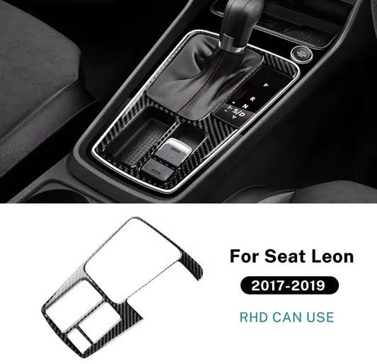 Seat Leon 2017-2019 Carbon Fibre Centre Console Gear Panel Inner Trim Cover