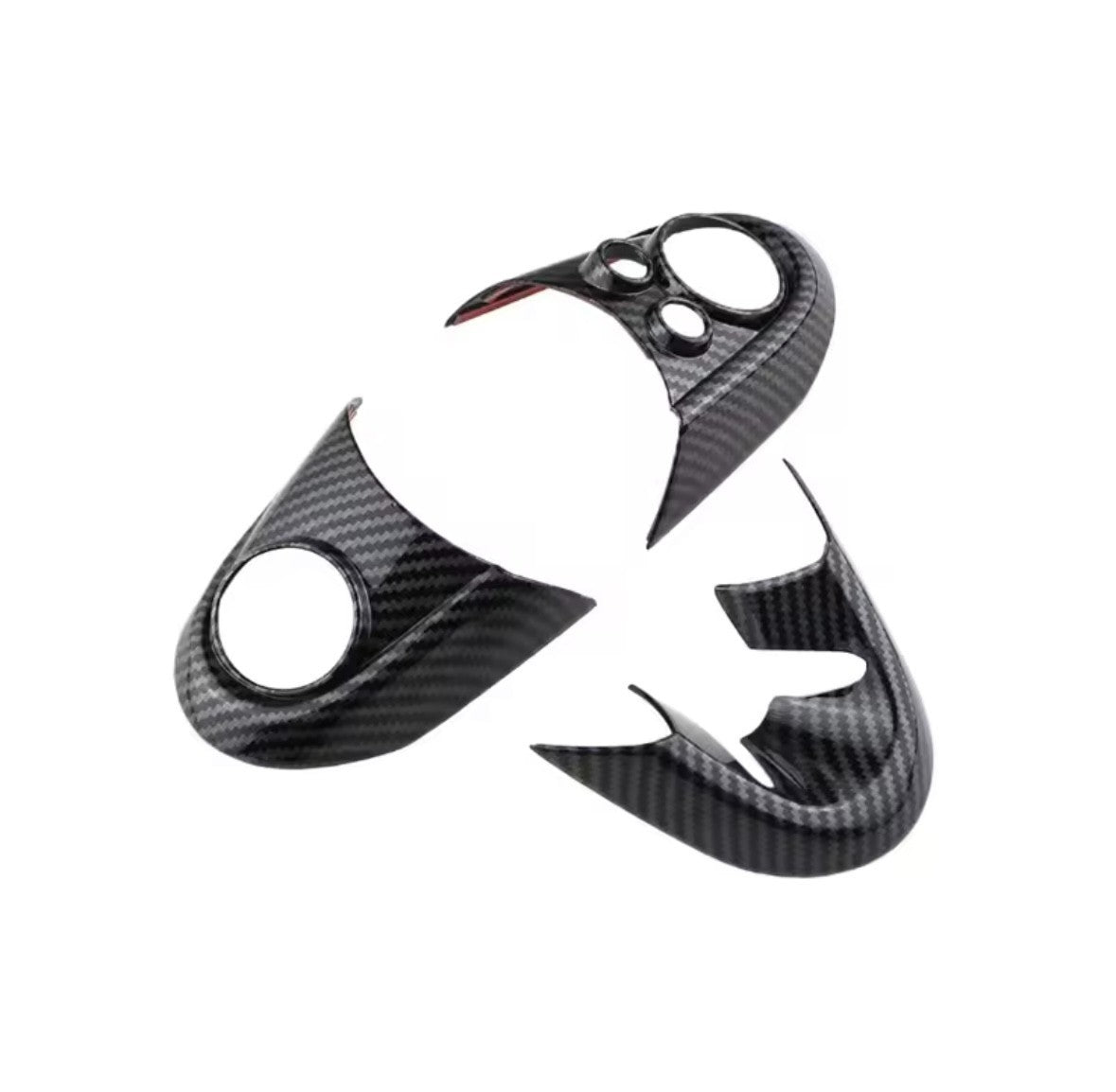 Mini Cooper F54 F55 F56 F57 F60 Carbon Fibre Steering Wheel Trim Set - Style A