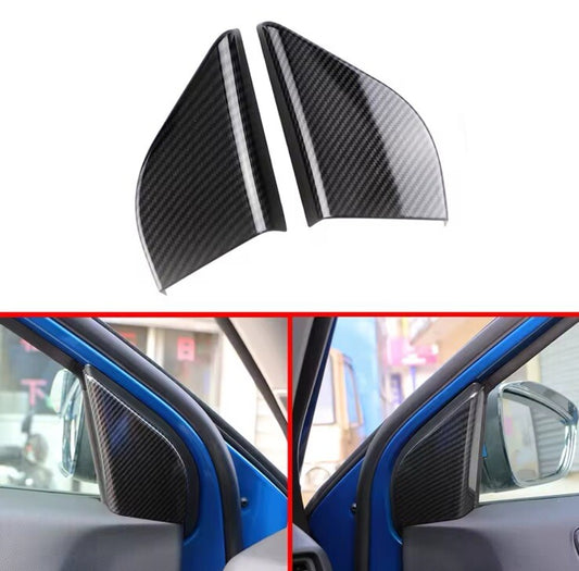 Ford Focus MK4 Carbon Fibre Effect A Pillar Window Surround Cover Trim 2pcs