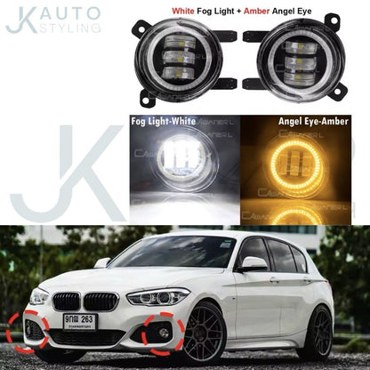 BMW 1 Series F20 F21 2011-2015 Daytime Amber Halo Lights Front Fog DRL Angel