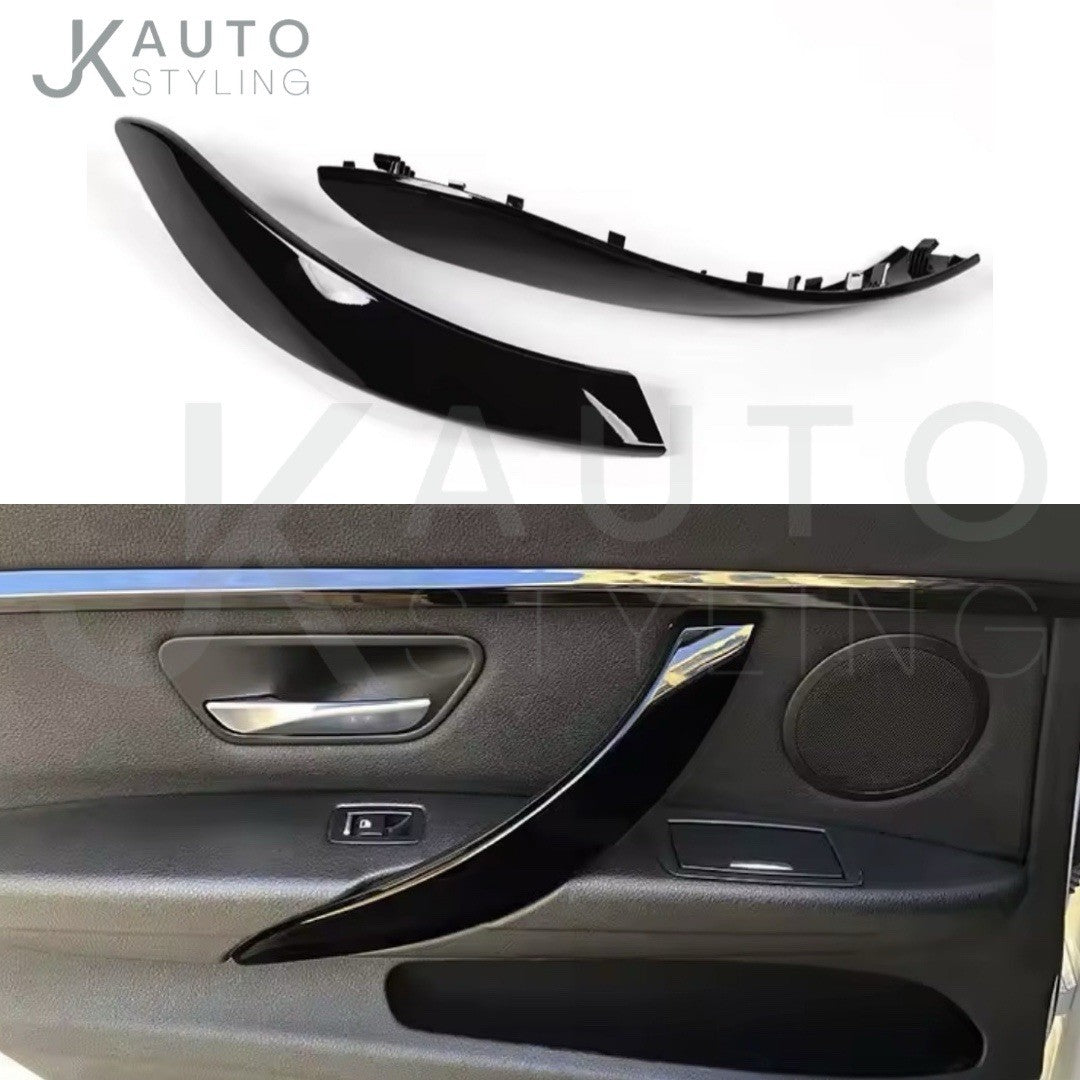 Gloss Black Door Grab Handle Trim 2pcs For BMW 3 4 Series F30 F32 F33 F34 F36