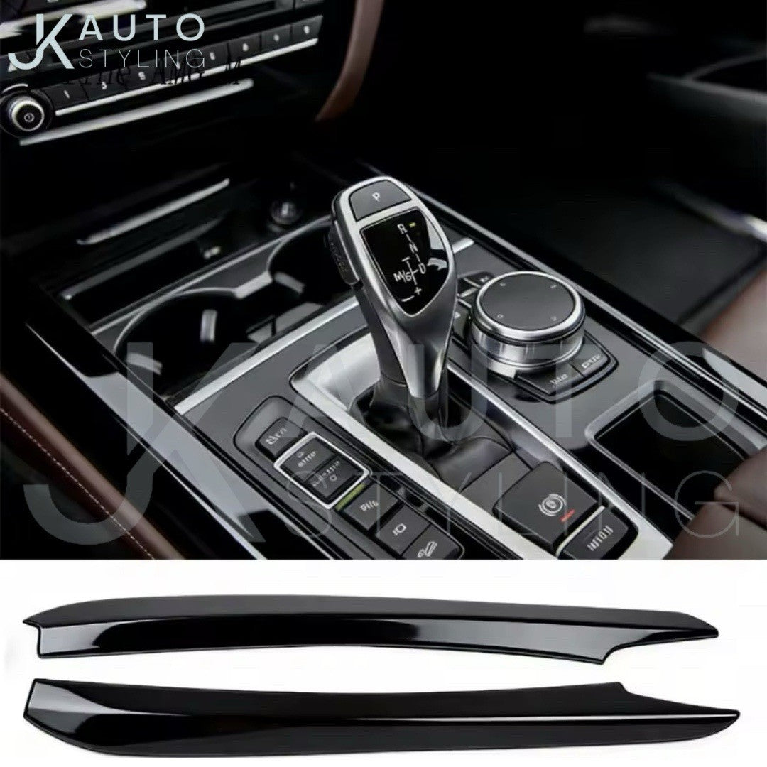 BMW X5 F15 2014-2018 Gloss Black Centre Console Side Panel Trims 2pcs