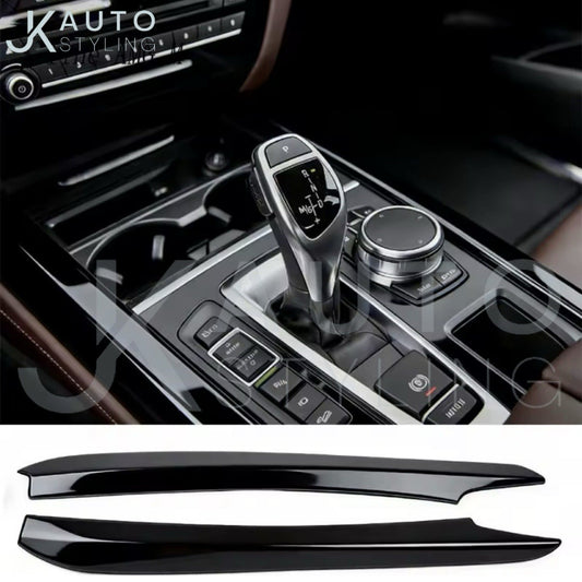 BMW X5 F15 2014-2018 Gloss Black Centre Console Side Panel Trims 2pcs