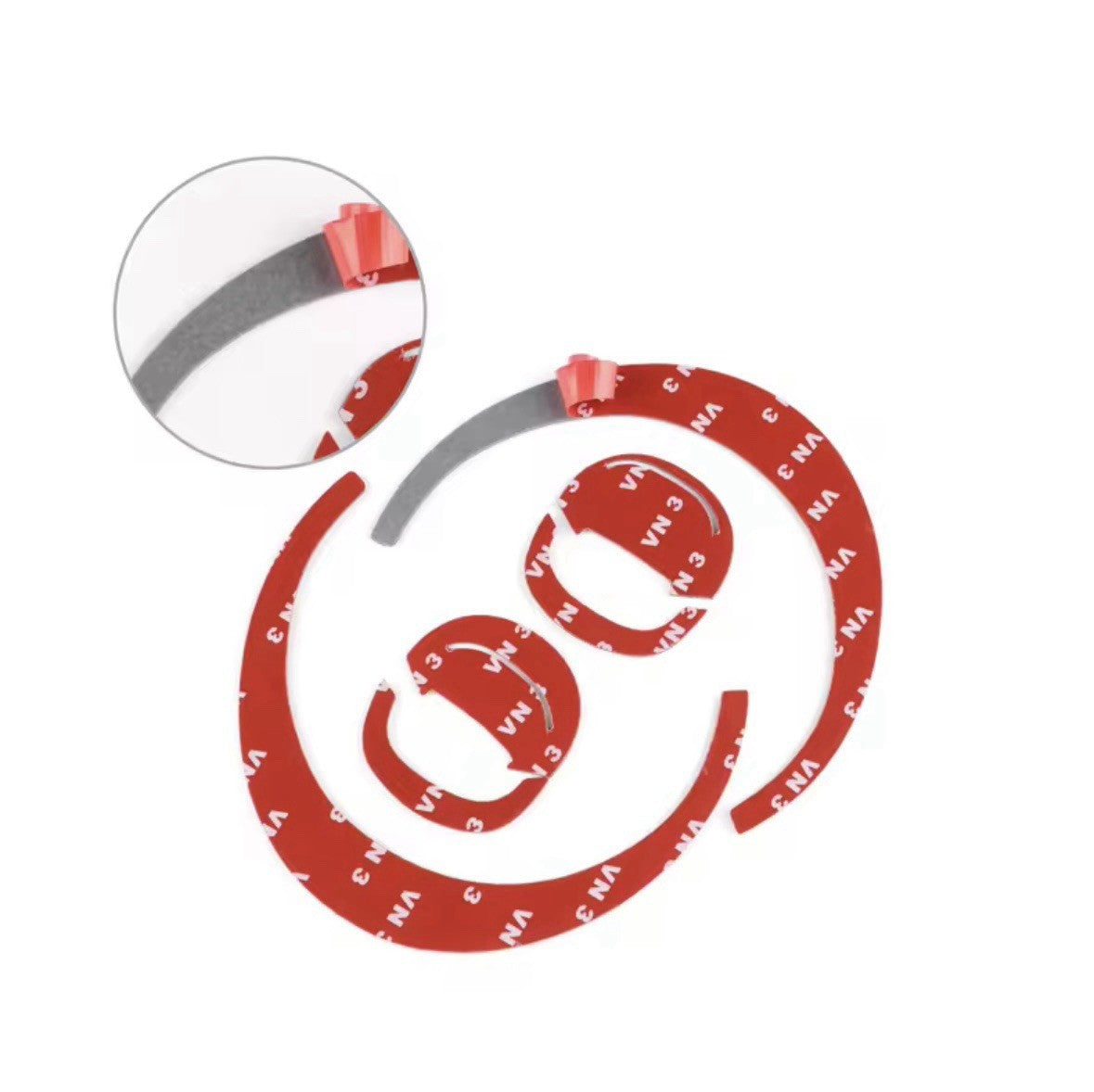 Renault Clio 2013-2018 Red Carbon Fibre Dashboard Air Vent Outlet Surround Trims