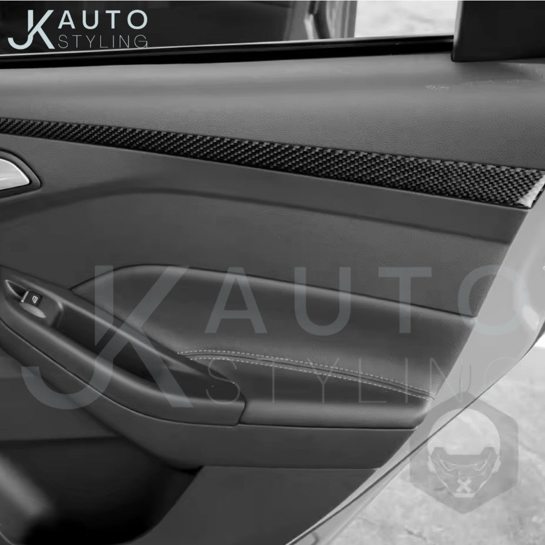 Ford Focus MK3.5 2015-2018 Carbon Fibre Interior Door Card Trim Overlay Full Set