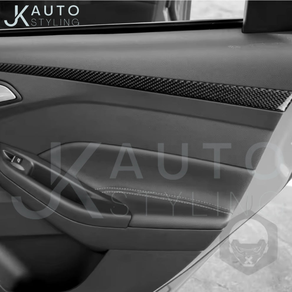 Ford Focus MK3.5 2015-2018 Carbon Fibre Interior Door Card Trim Overla ...