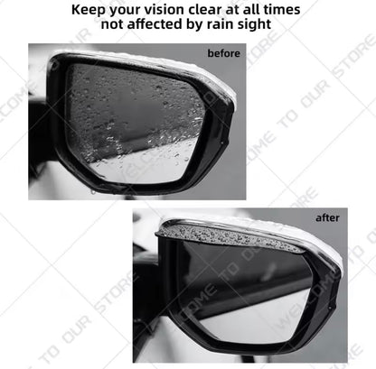 Ford Red Zetec S Wing Mirror Visor Rain Cover Shield Carbon Fibre 2pcs