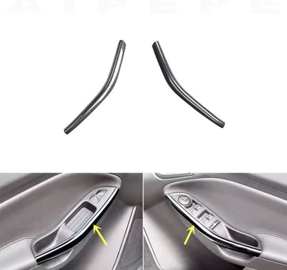 Ford Focus MK3 2011-2014 Carbon Fibre Door Handle Window Switch Trim Covers RHD