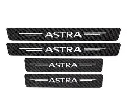 4pcs Vauxhall Astra Carbon Fibre Effect Car Door Sill Protective Strips