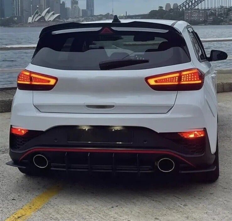 Hyundai I30 N MK3.5 Rear Blade Style Rear Bumper Diffuser Body Kit Gloss Black